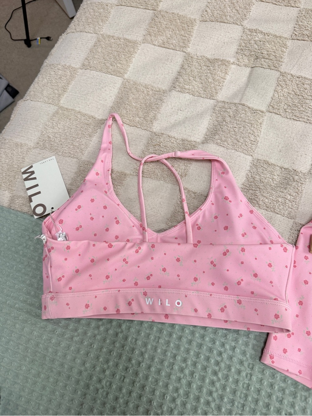 NWT Wilo The Label 2Pc Strappy Bra Scrunch Bum Shorts size M - Picture 9 of 10